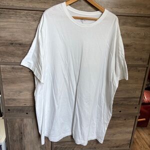HB Fit by DXL White Short Sleeve Crew Neck Tee 100% cotton Men's sz 3XLT preworn